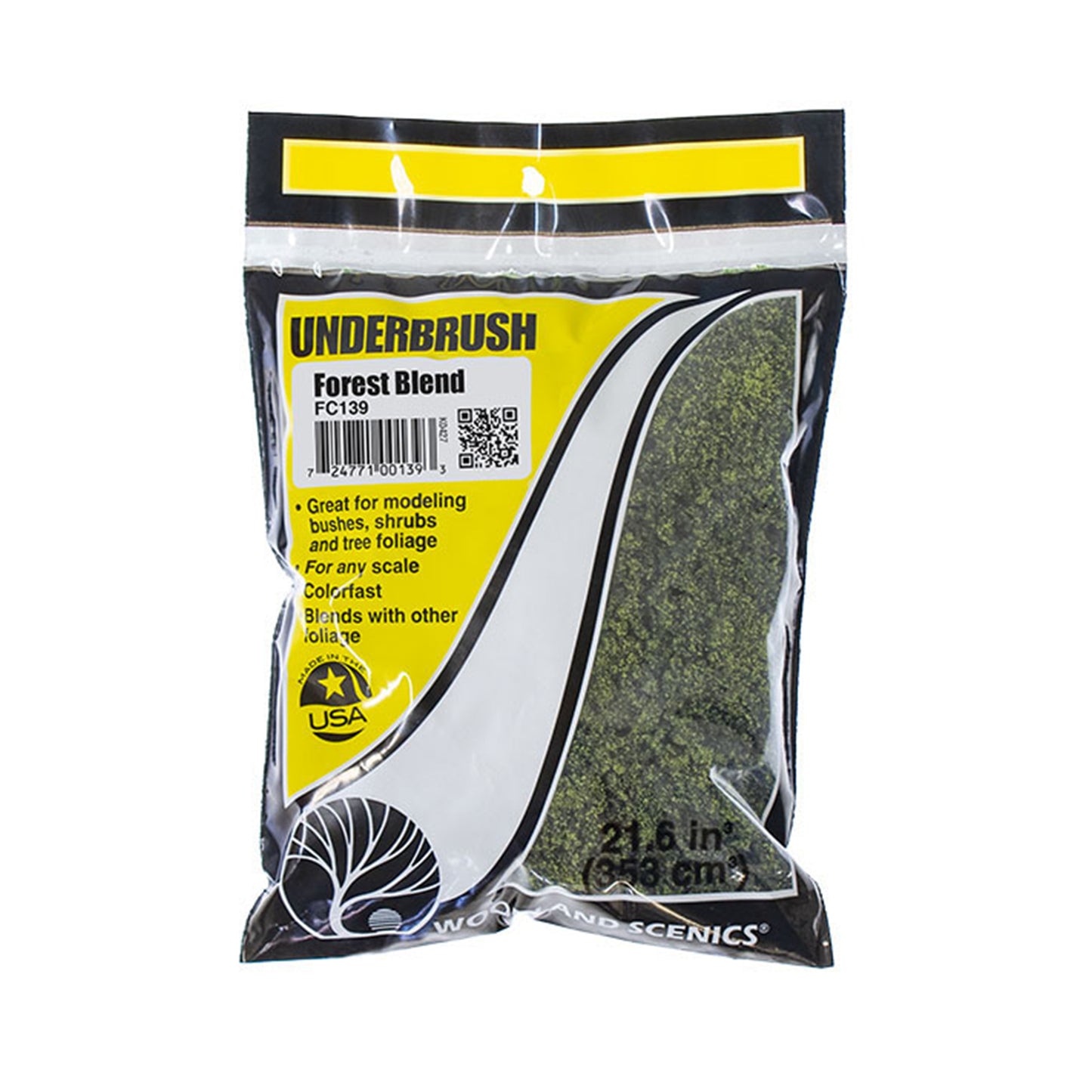 Woodland Scenics FC139 Underbrush, Forest Blend 21.6 in³ Bag