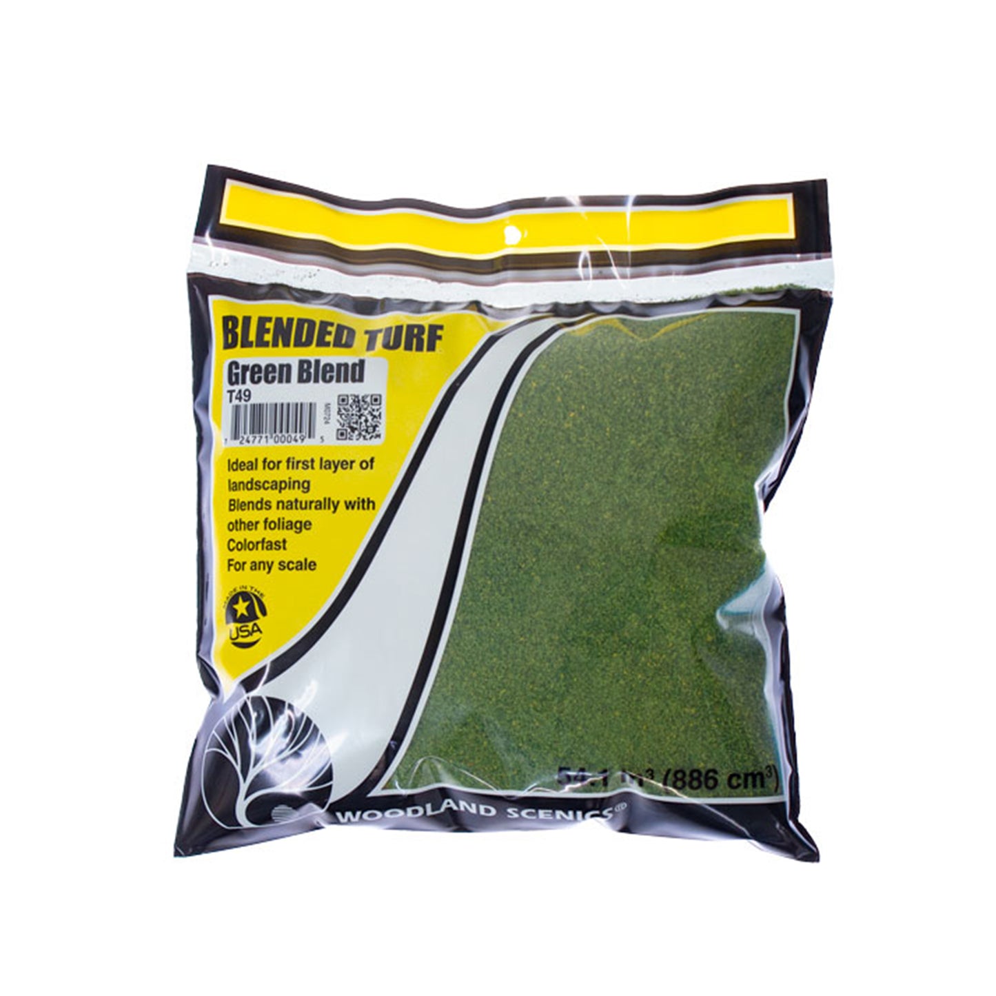 Woodland Scenics T49 Blended Turf, Green Blend 54.1 in³