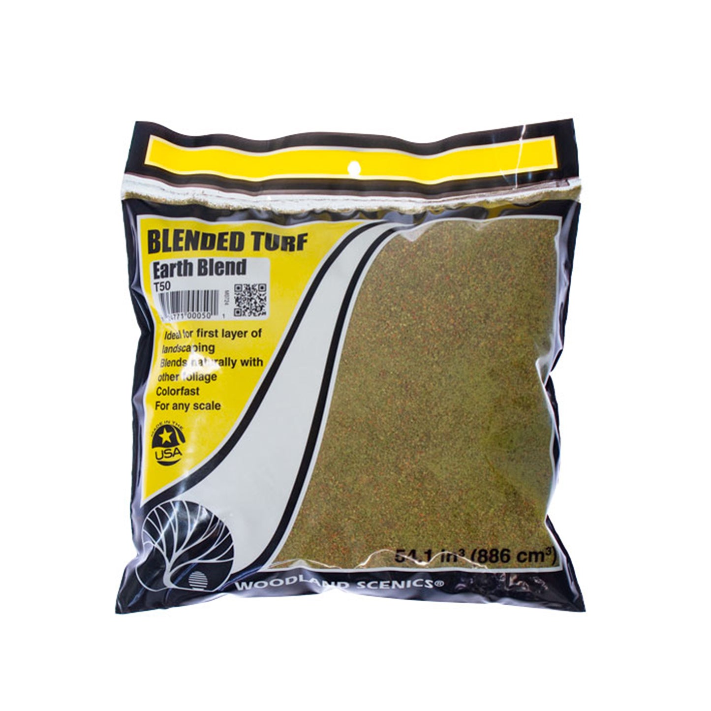 Woodland Scenics T50 Blended Turf, Earth Blend 54.1 in³