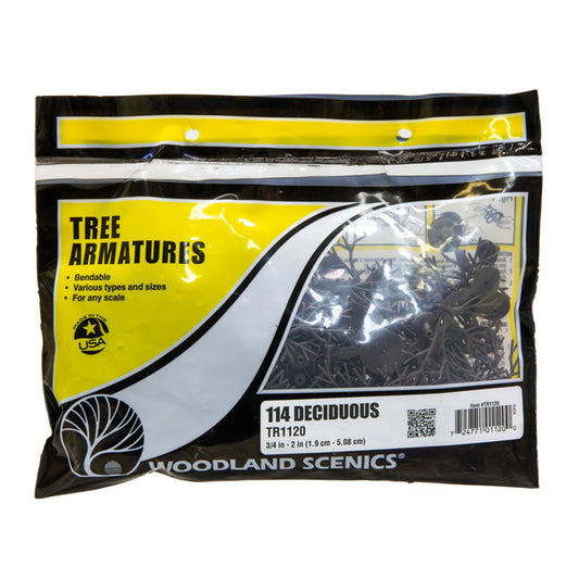 Woodland Scenics TR1120 Tree Armatures, 114 3/4" to 2" Deciduous Trees