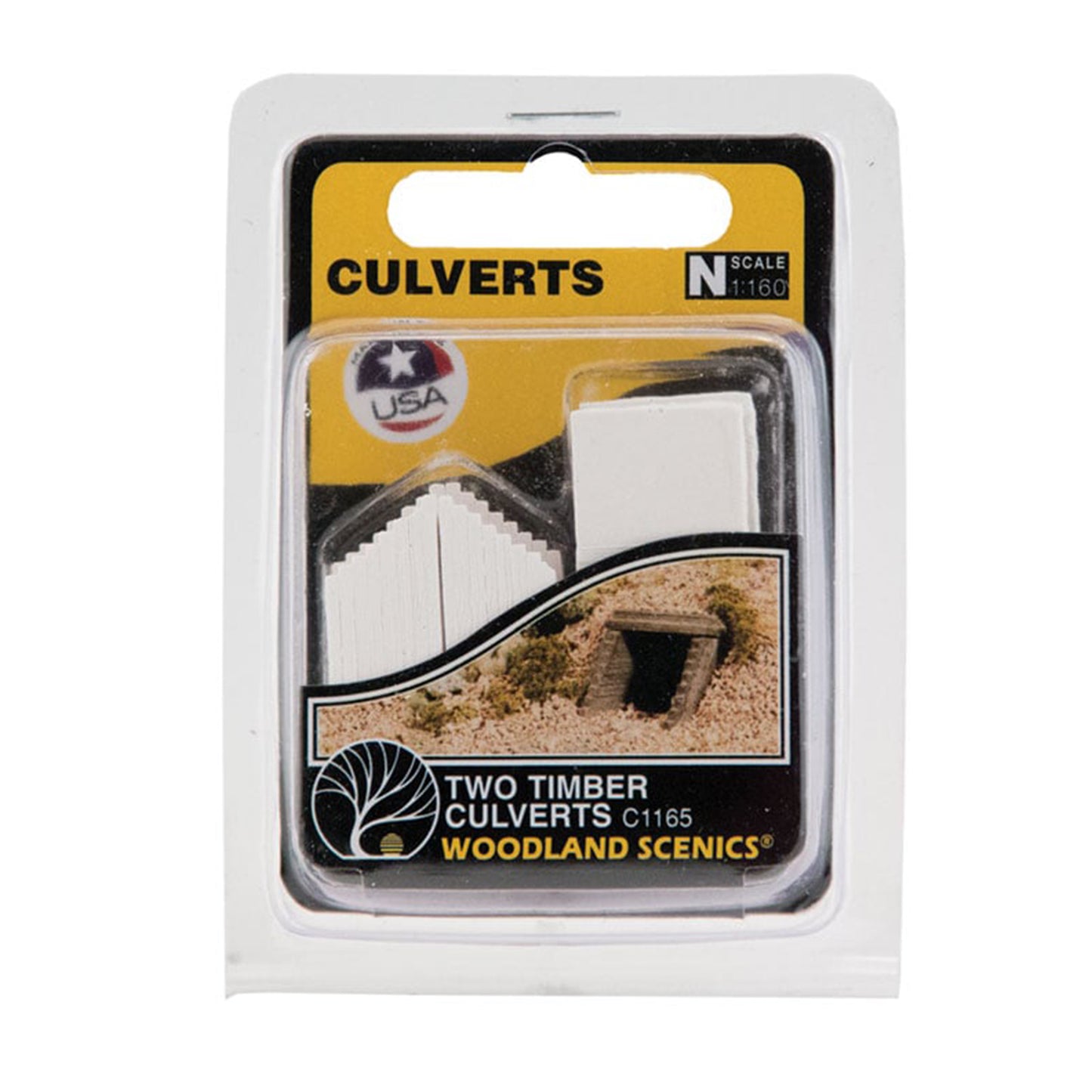 Woodland Scenics C1165 N Culverts, Timber 2pcs