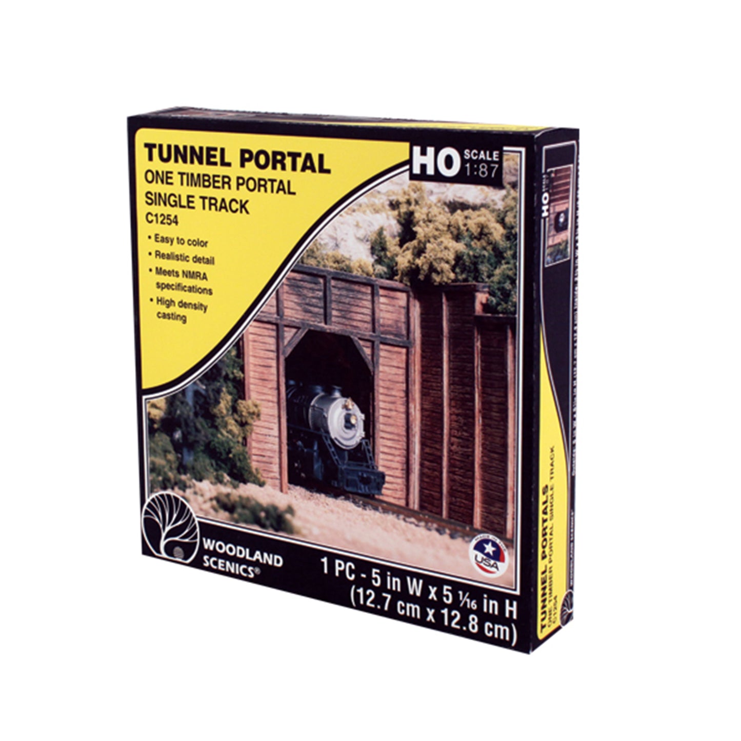 Woodland Scenics C1254 HO Tunnel Portal, Timber Single Track 1pc