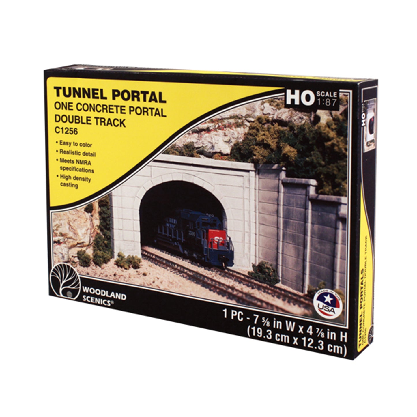 Woodland Scenics C1256 HO Tunnel Portal, Concrete Double Track 1pc