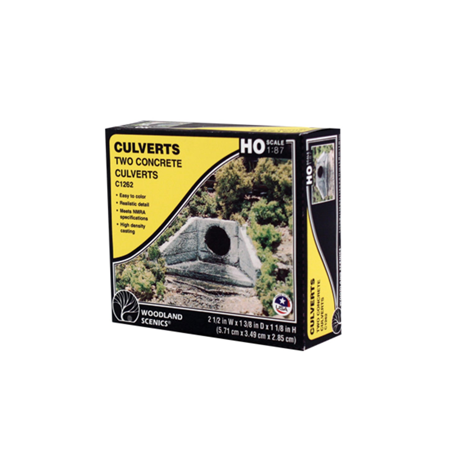 Woodland Scenics C1262 HO Culverts, Concrete 2pcs