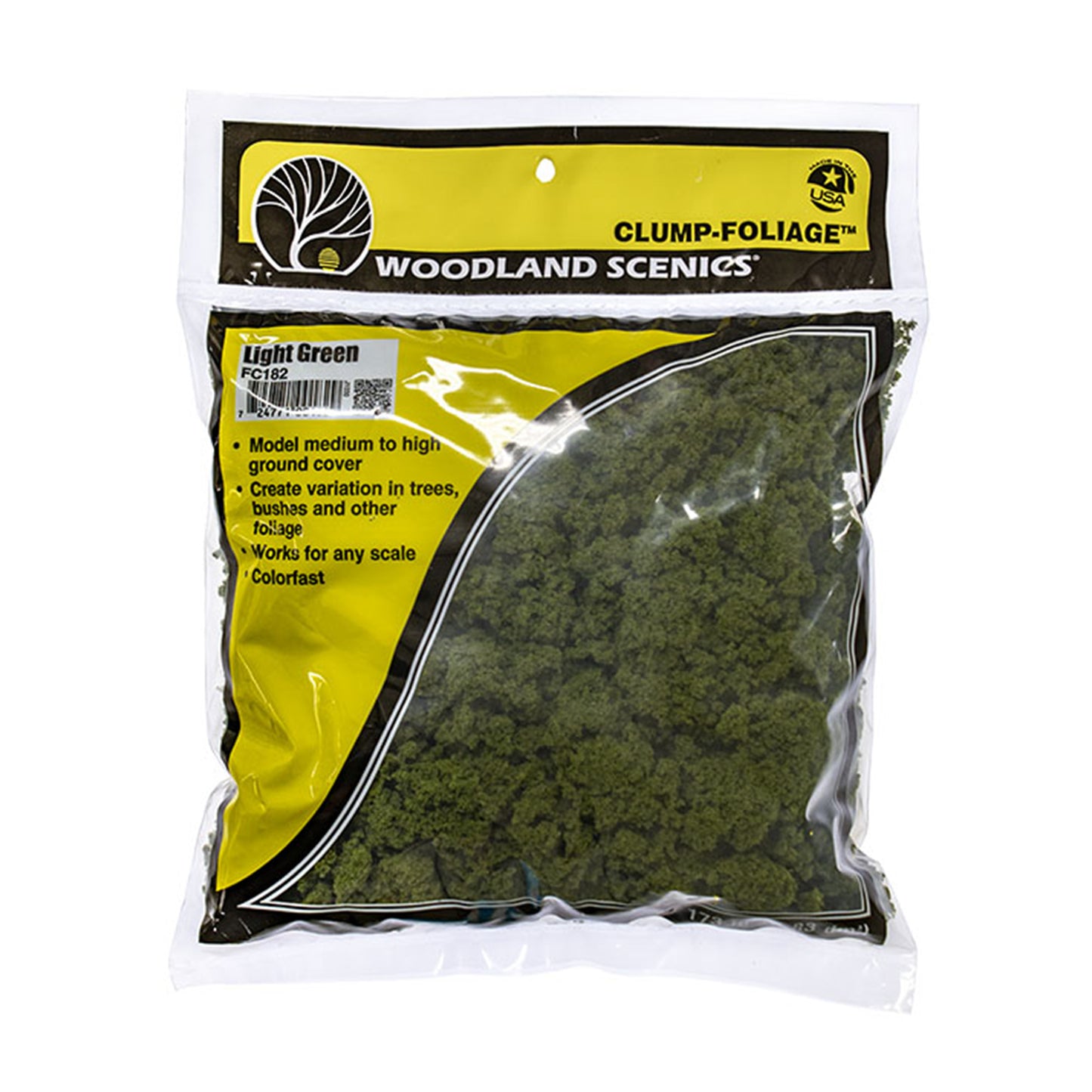 Woodland Scenics FC182 Clump Foliage, Light Green Large Bag