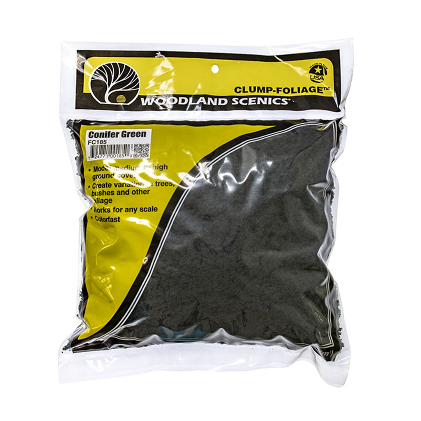 Woodland Scenics FC185 Clump Foliage, Conifer Green Large Bag