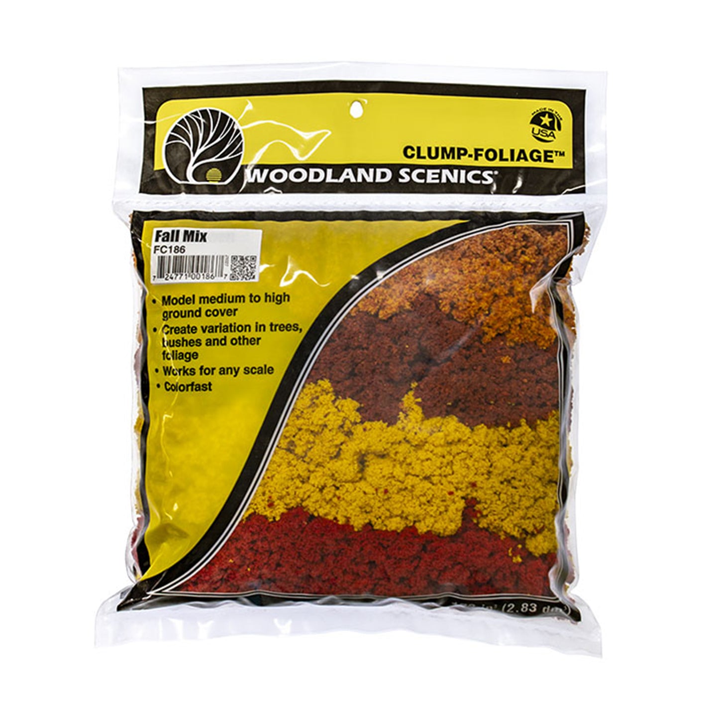 Woodland Scenics FC186 Clump Foliage, Fall Mix Large Bag