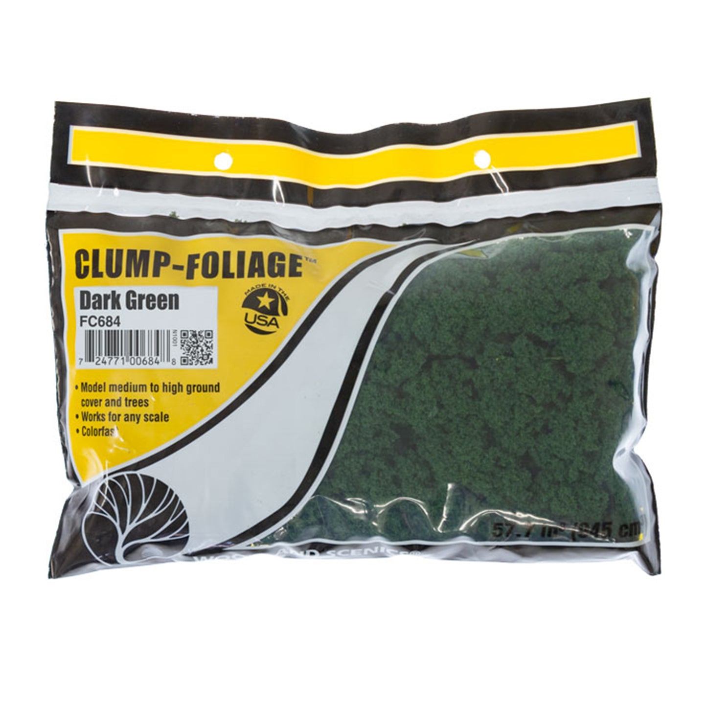 Woodland Scenics FC684 Clump Foliage, Dark Green Small Bag