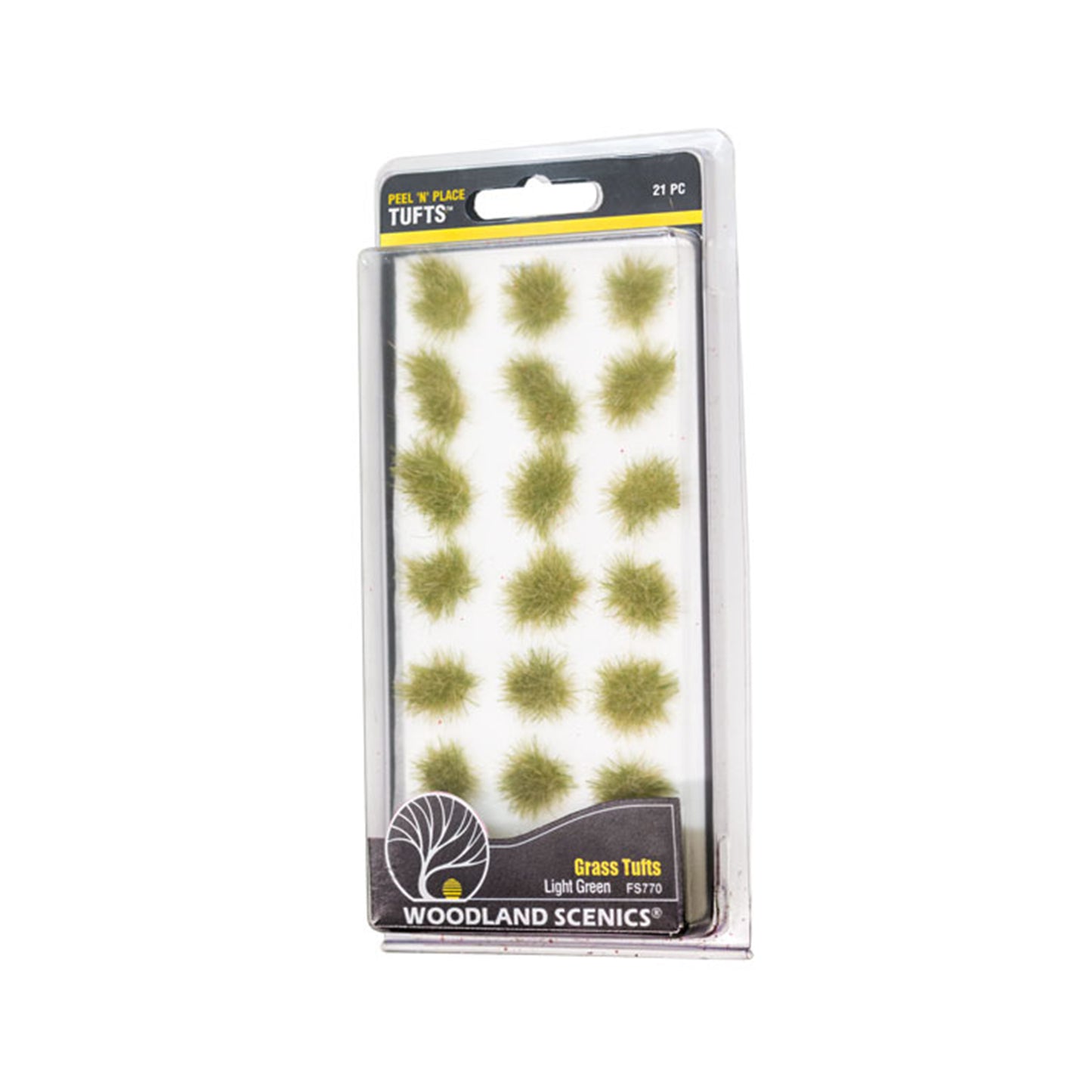 Woodland Scenics FS770 Peel 'n' Place® Tufts, Light Green Grass
