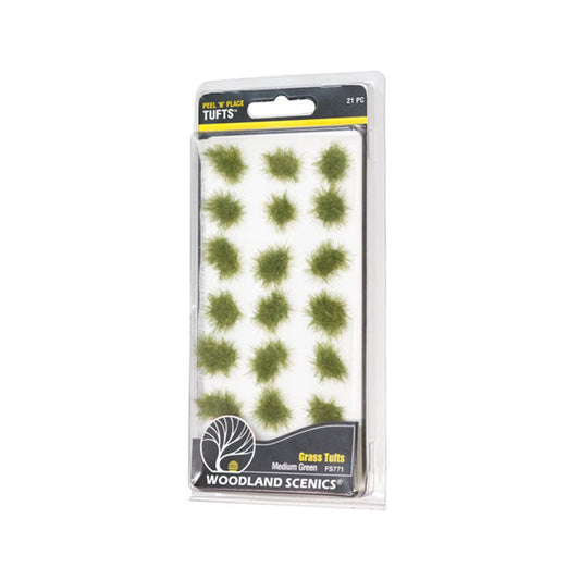 Woodland Scenics FS771 Peel 'n' Place® Tufts, Medium Green Grass