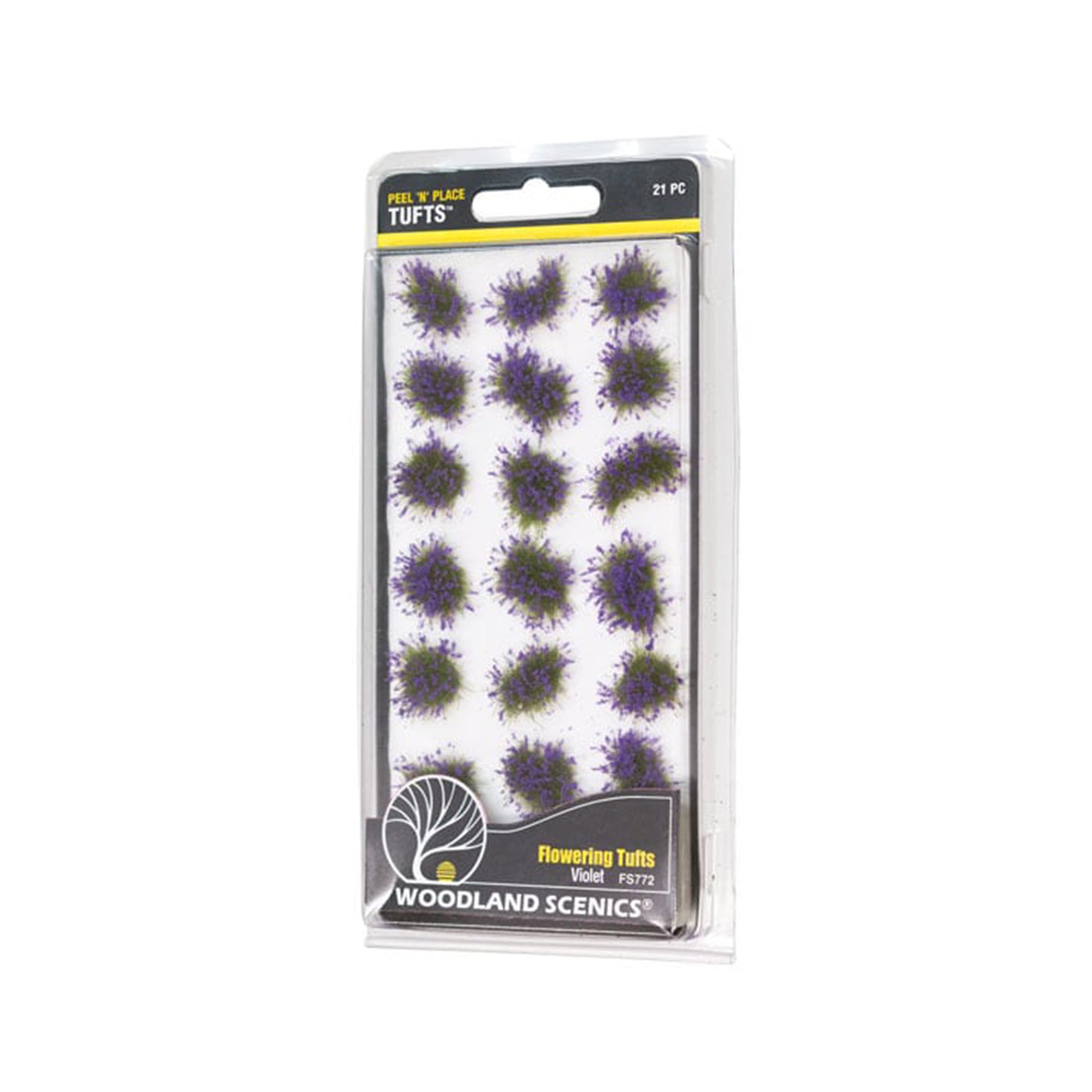 Woodland Scenics FS772 Peel 'n' Place® Tufts, Violet Flowering Tufts