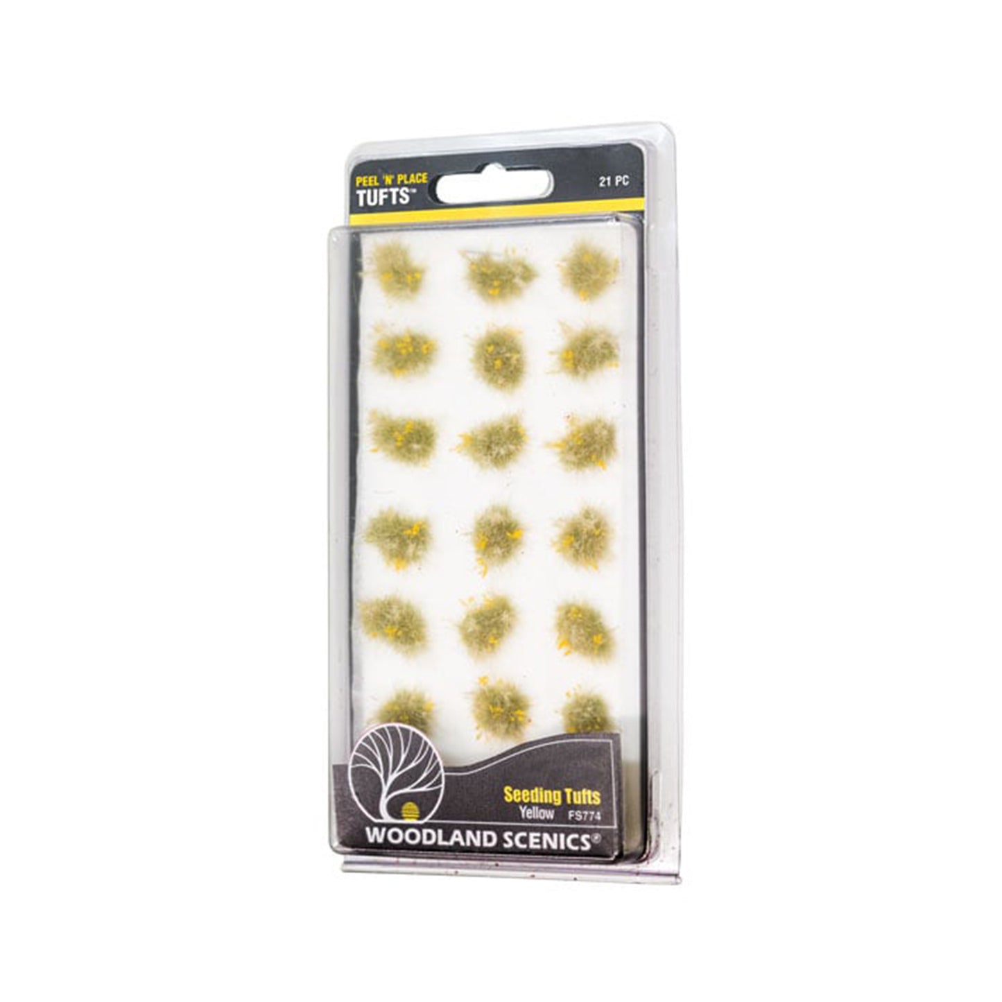 Woodland Scenics FS774 Peel 'n' Place® Tufts, Yellow Seeding Tufts