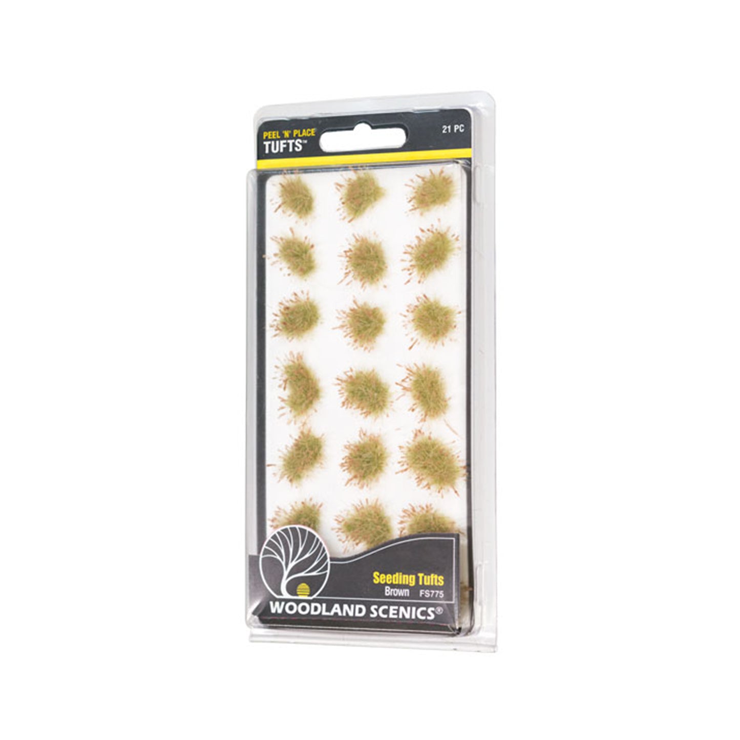 Woodland Scenics FS775 Peel 'n' Place® Tufts, Brown Seeding Tufts