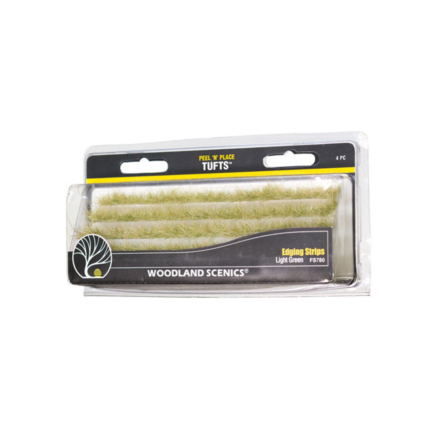 Woodland Scenics FS780 Peel 'n' Place® Tufts, Light Green Edging Strips