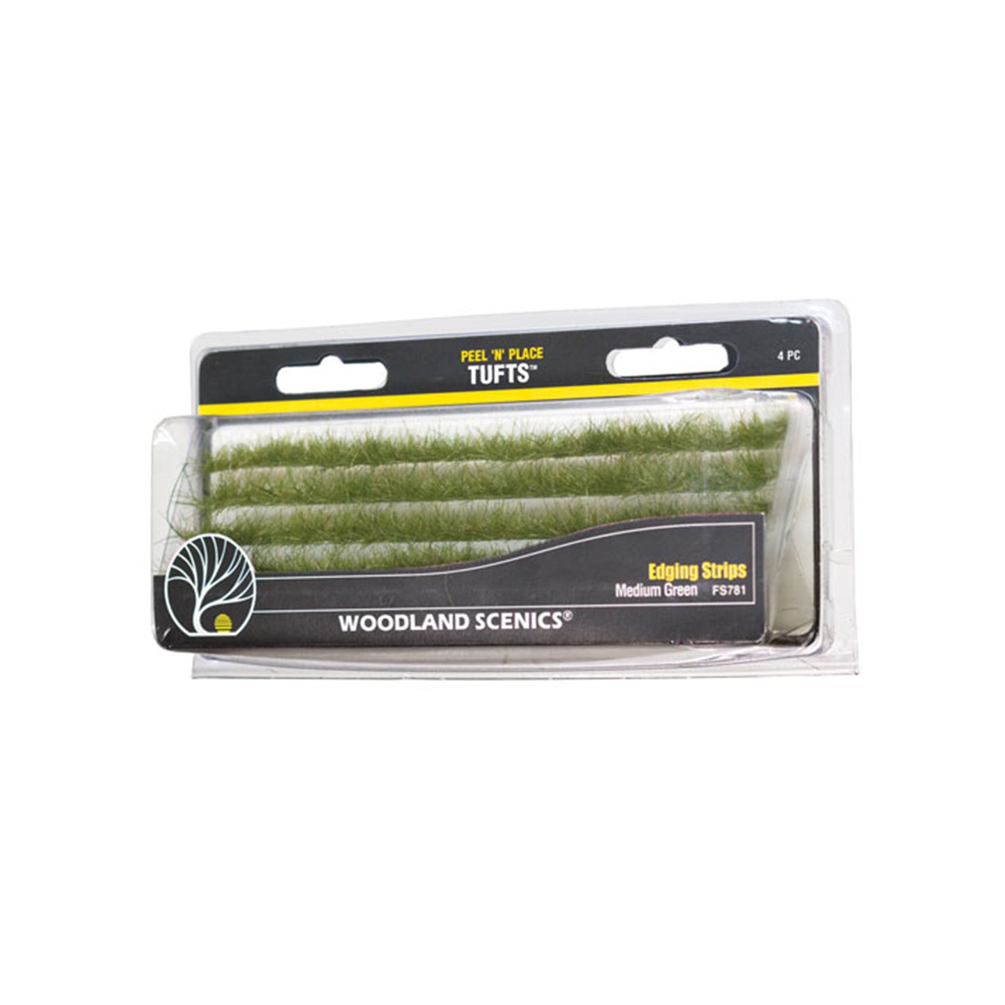Woodland Scenics FS781 Peel 'n' Place® Tufts, Medium Green Edging Strips