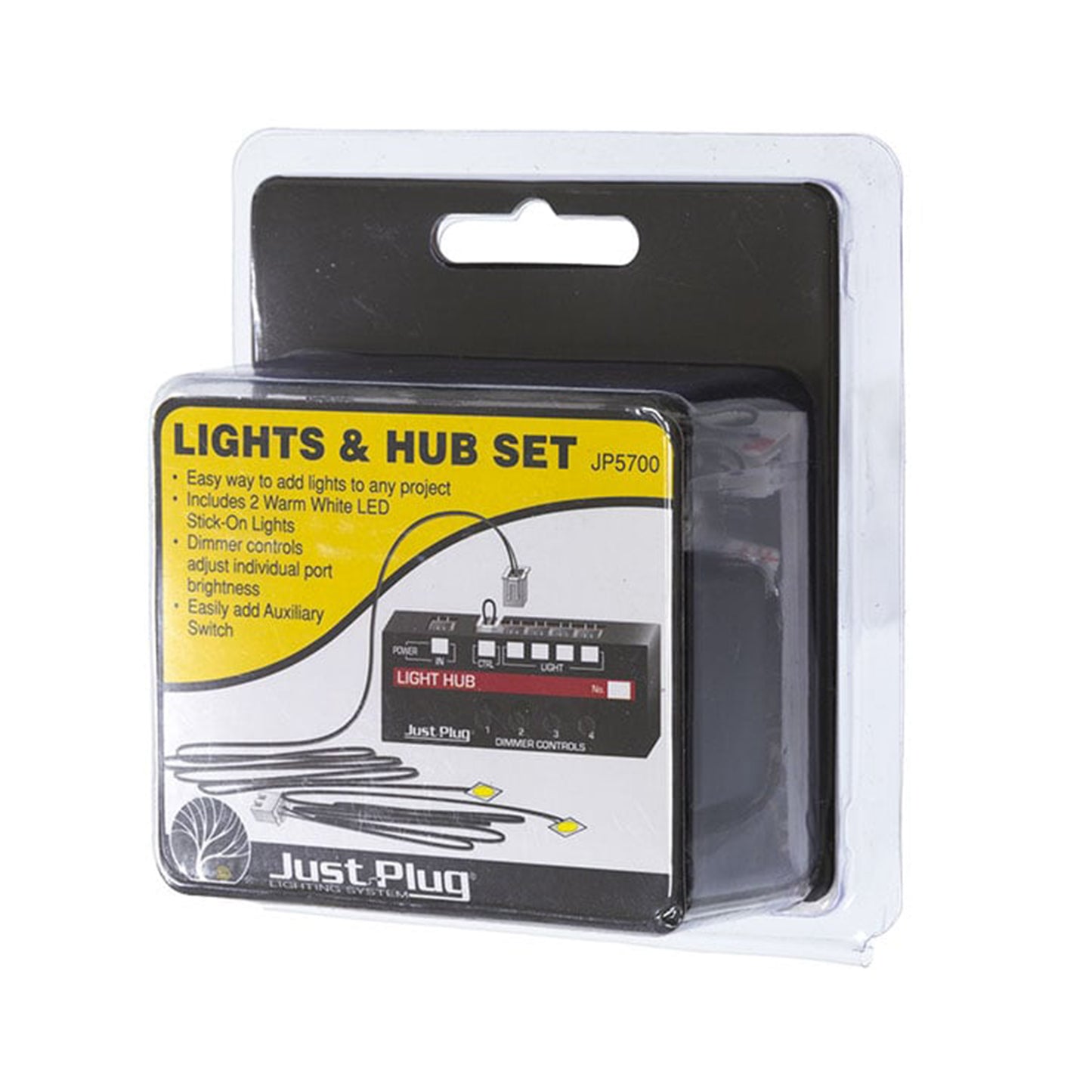 Woodland Scenics JP5700 Just Plug® Lighting System Lights & Hub Set