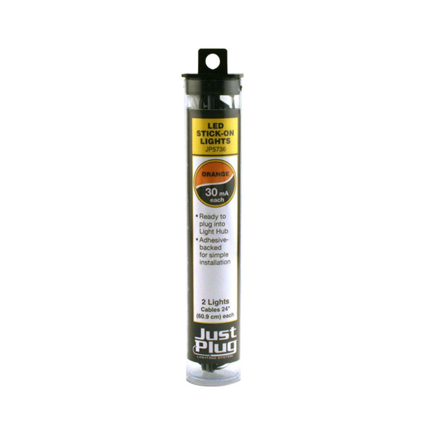 Woodland Scenics JP5736 Just Plug® Lighting System Orange LED Stick-On Lights, 2pk
