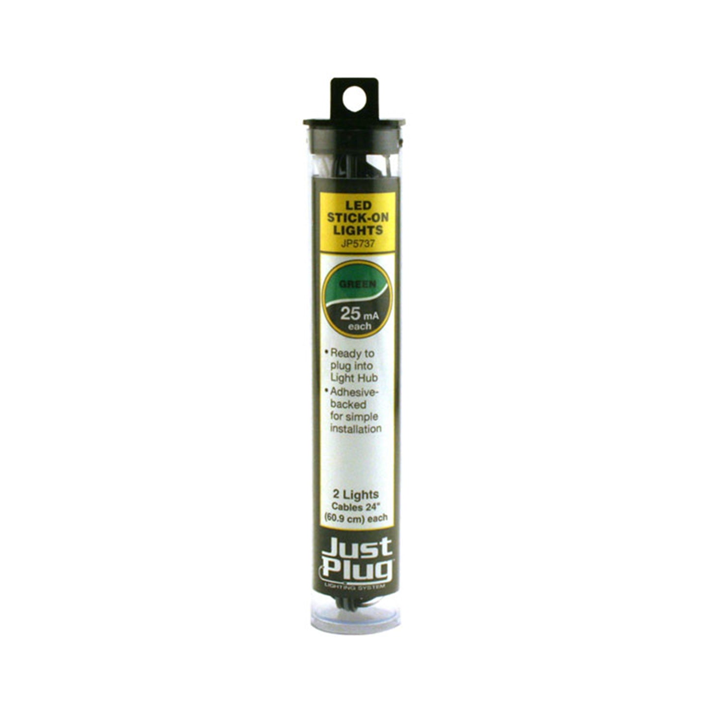 Woodland Scenics JP5737 Just Plug® Lighting System Green LED Stick-On Lights, 2pk