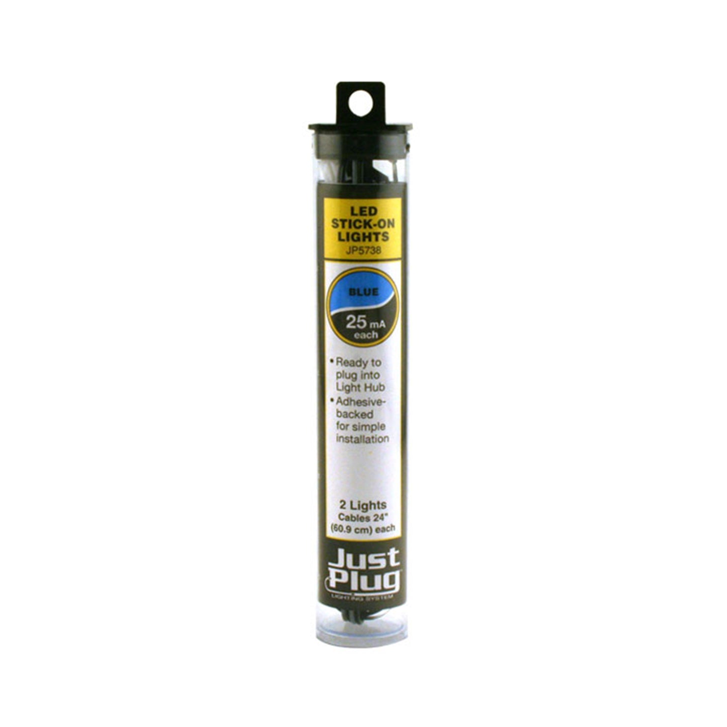 Woodland Scenics JP5738 Just Plug® Lighting System Blue LED Stick-On Lights, 2pk
