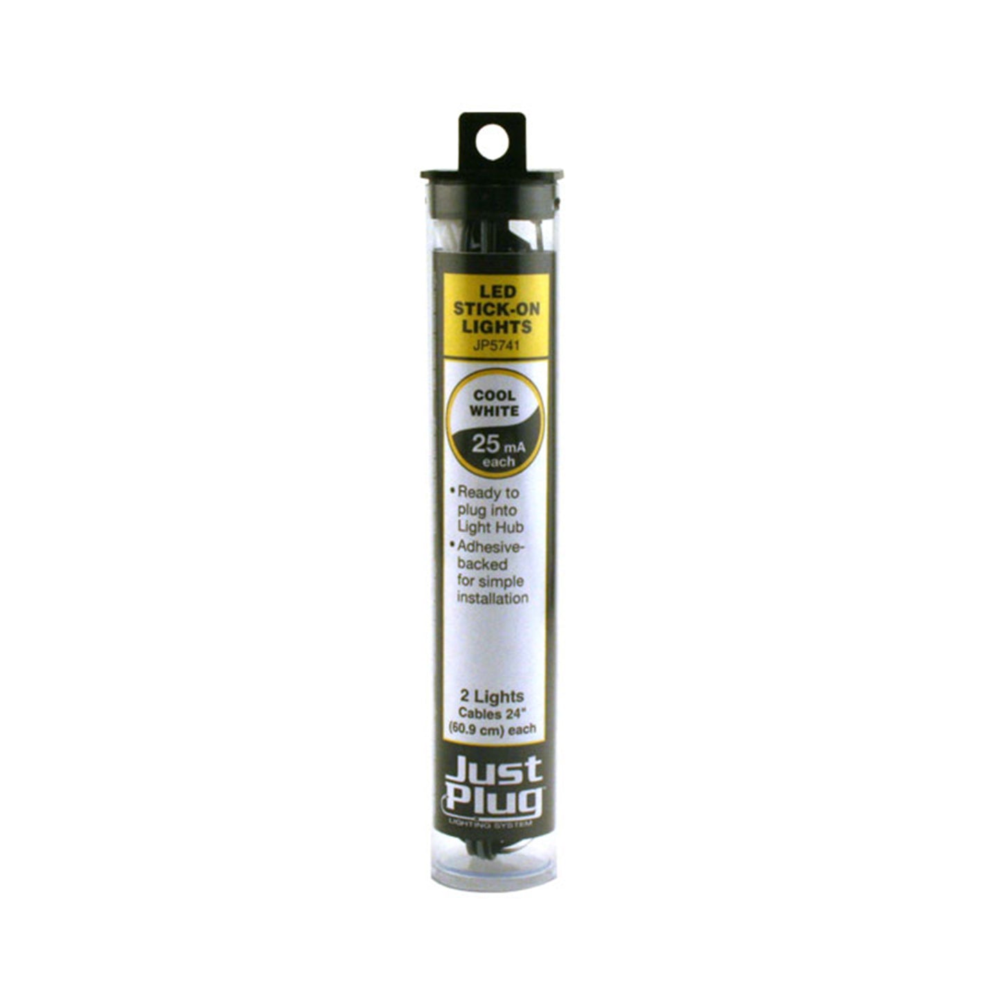 Woodland Scenics JP5741 Just Plug® Lighting System Cool White LED Stick-On Lights, 2pk