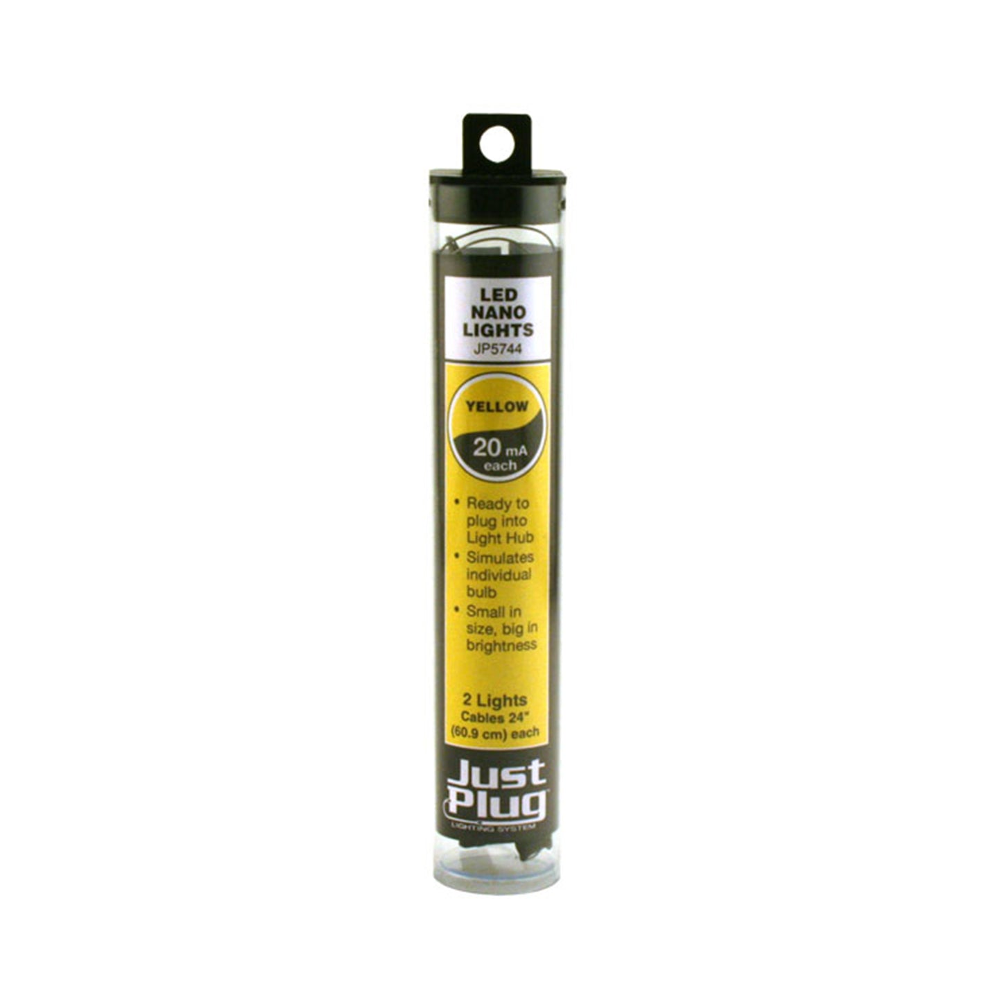 Woodland Scenics JP5744 Just Plug® Lighting System Yellow LED Nano Lights, 2pk