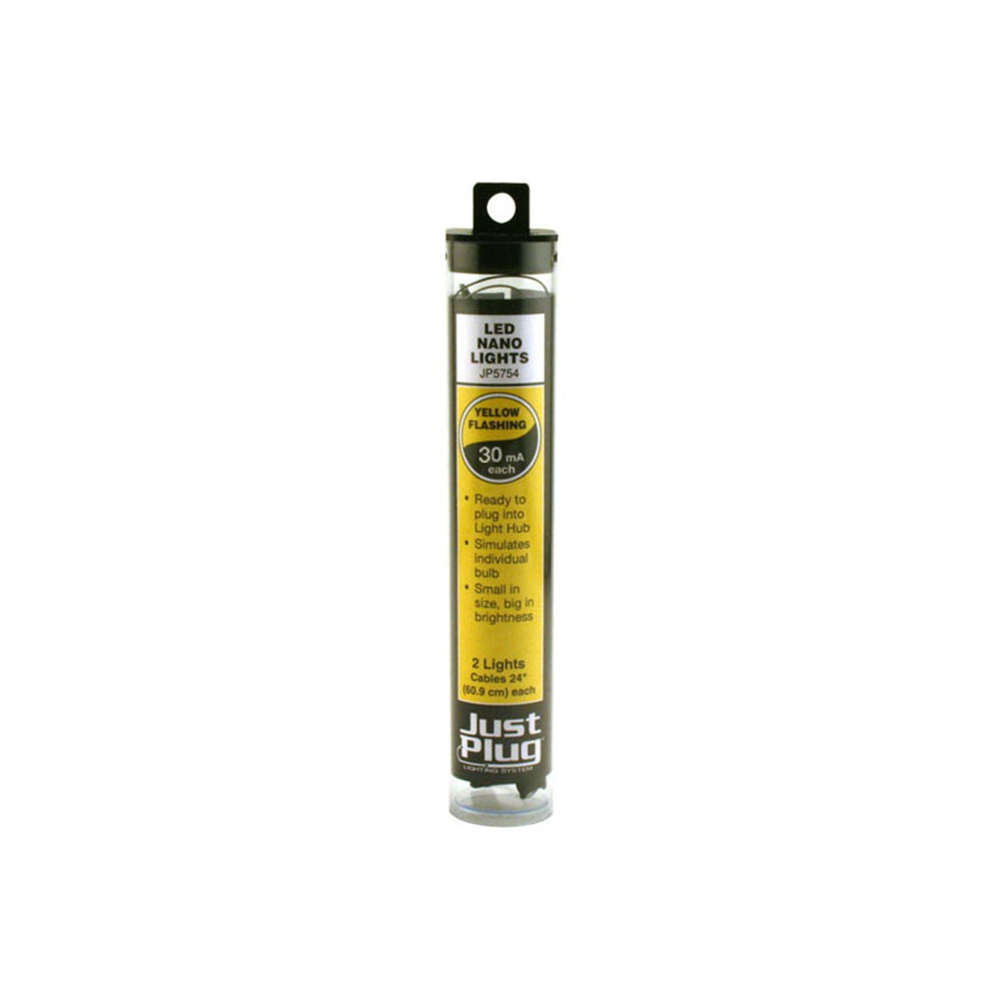 Woodland Scenics JP5754 Just Plug® Lighting System Yellow LED Flashing Nano Lights, 2pk