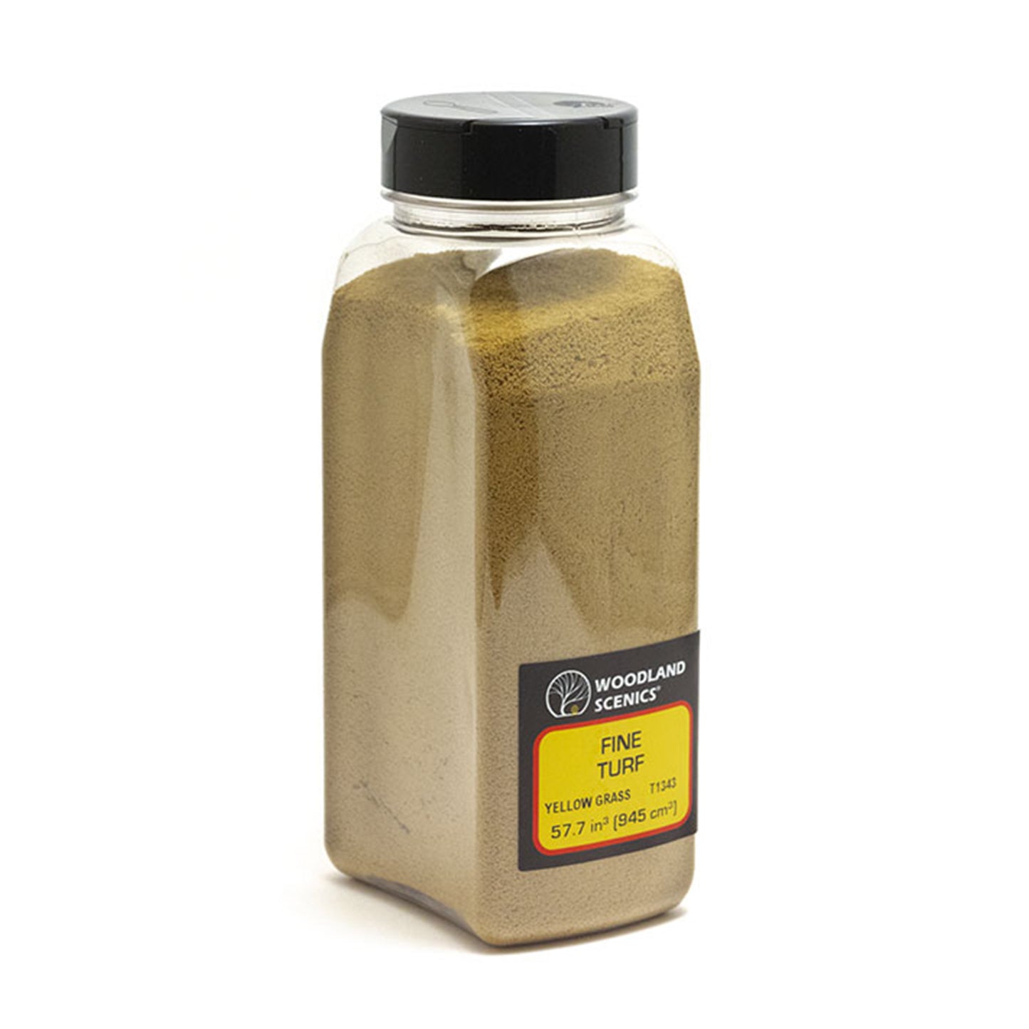 Woodland Scenics T1343 Fine Turf, Yellow Grass 57.7 in³ Shaker